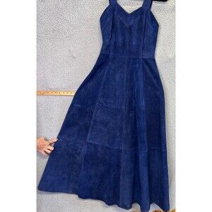 Vintage Gabriel Levy Gassy Jack Leather Dress Women 13/14 Sweetheart Sleeveless